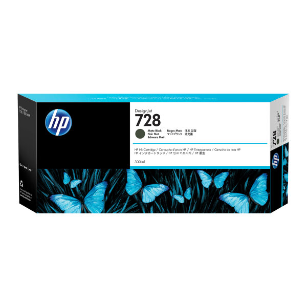 HP Tinte F9J68A No.728 mattschwarz 300ml