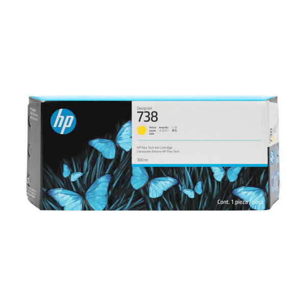 HP Tinte 676M8A No.738 yellow 300ml