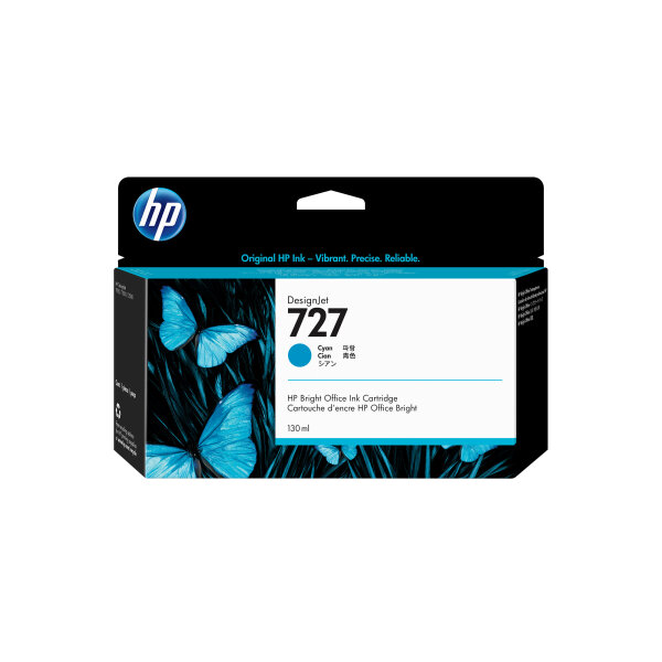 HP Tinte B3P19A No.727 cyan 130ml
