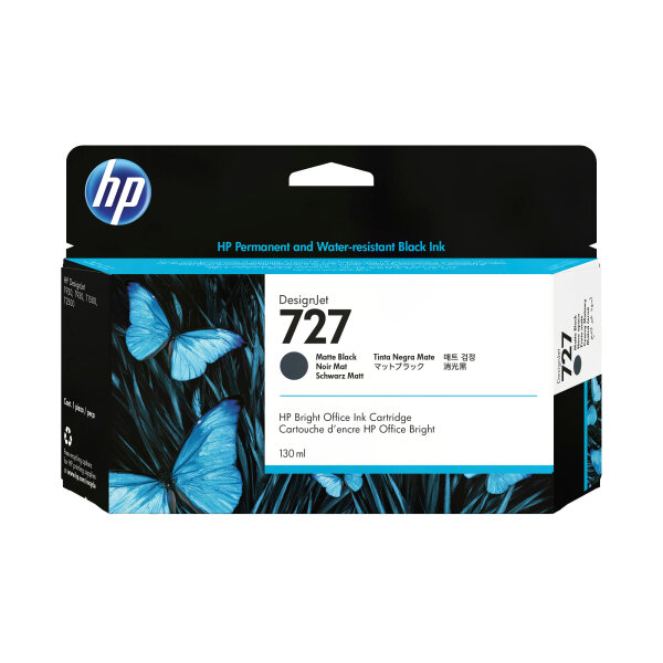 HP Tinte B3P22A No.727 mattschwarz 130ml