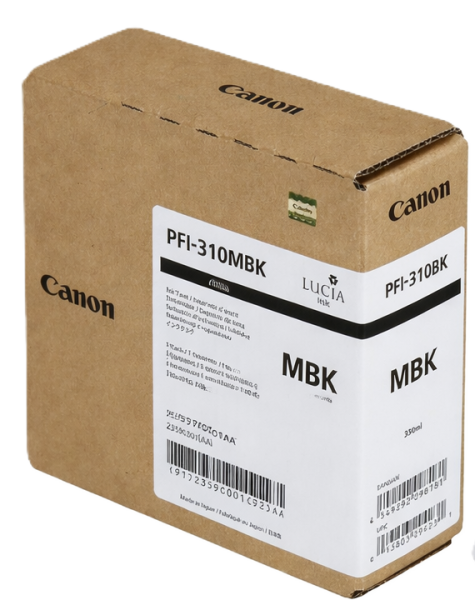 CANON Tinte PFI-310MBK mattschwarz 330ml, 2358C001