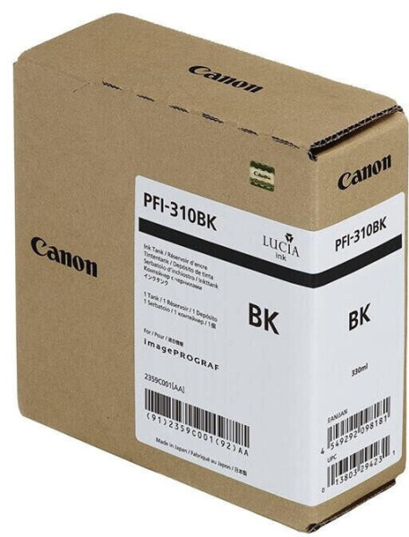 CANON Tinte PFI-310BK schwarz 330ml, 2359C001