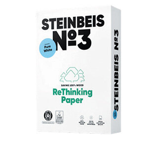 Steinbeis No.3 Pure White 80g A4, 210x297mm, Preis bei Abnahme von 50 Pack (25.000 Blatt)