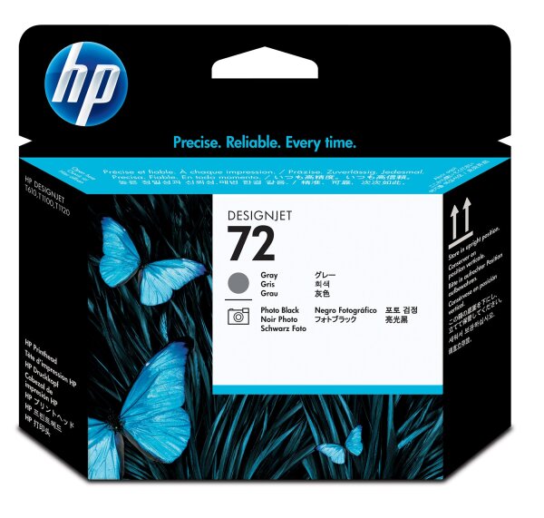 HP Druckkpf C9380A No.72 fotoschwarz/grau