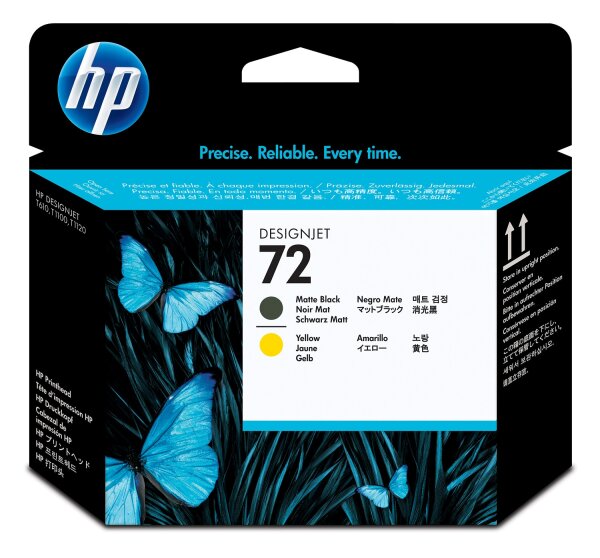 HP Druckkpf C9384A No.72 mattschwarz/gelb