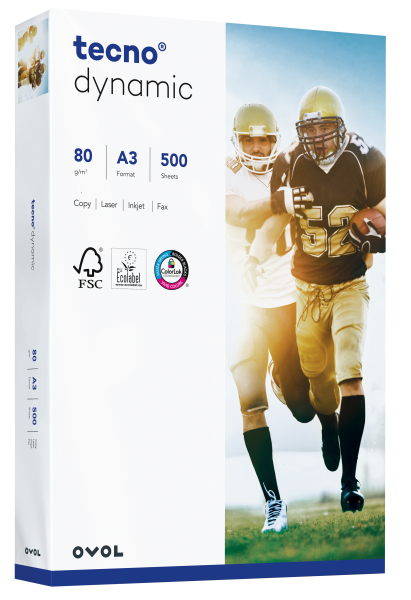 tecno®dynamic 80g A3, 297x420mm, Preis bei Abnahme von 5 Pack (2.500 Blatt)